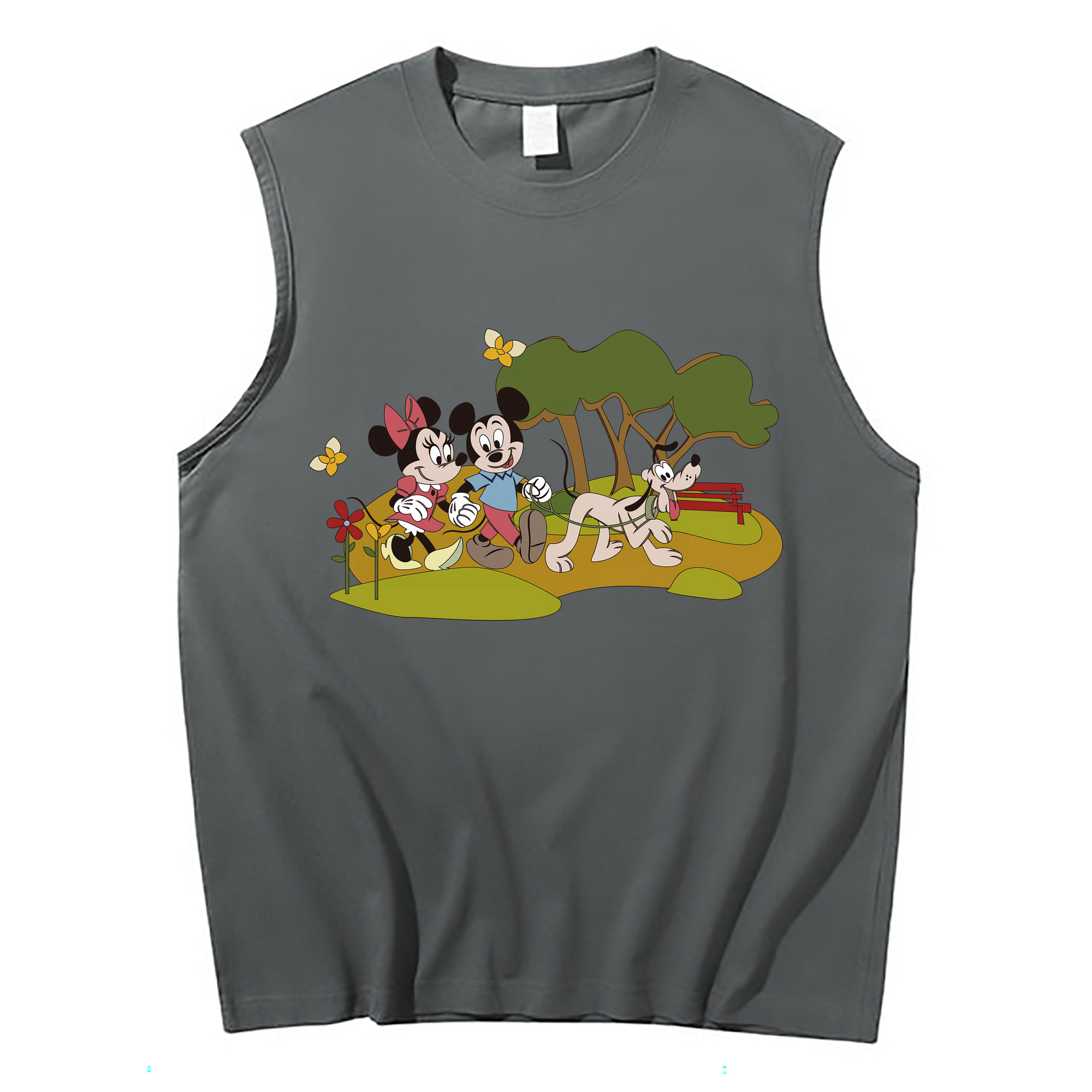（画像用） ミッキーマウス Mickey Mouse コットン100％タンクトップ（フロントプリント）